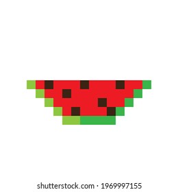 Watermelon Slice Pixel Art Vector Picture Stock Vector (Royalty Free ...