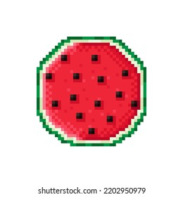 Watermelon Slice Pixel Art Vector Picture Stock Vector (royalty Free 