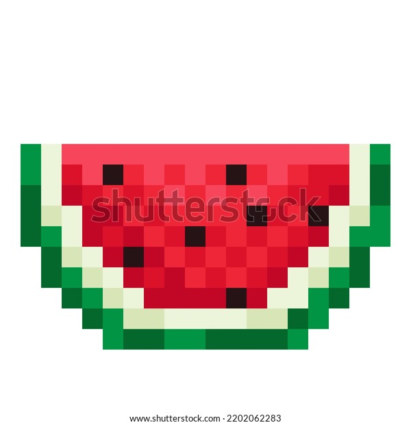 Watermelon Slice Pixel Art Vector Picture Stock Vector (Royalty Free ...