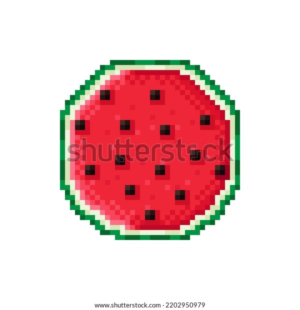 Watermelon Slice Pixel Art Vector Picture Stock Vector (Royalty Free ...