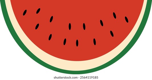 watermelon slice ripe juicy. vector illustration isolated on white background