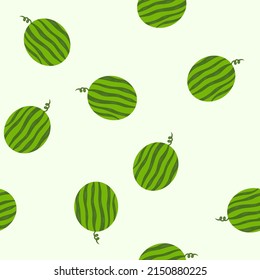 Watermelon slice seamless pattern. Summer fruit and berry background. Vector illustration for fabric design, gift paper, baby clothes, textiles, cards.