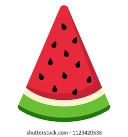 Watermelon Slice - Watermelon slice with seeds isolated on white background