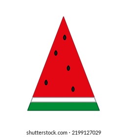 trozo de sandía. Buena comida. Ilustración vectorial. Imagen de archivo.