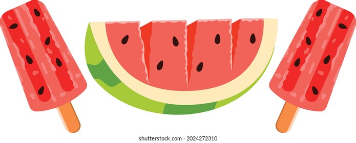 Arte vectorial de la sandía e ilustración