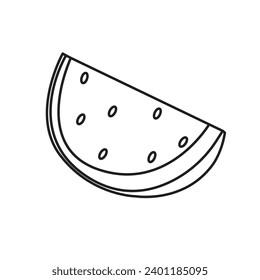 Watermelon slice vector emoji symbol sign fruit food