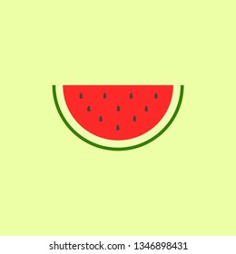 Watermelon slice vector flat design.