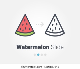watermelon slice vector icon