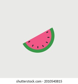 watermelon slice vector icon dessert