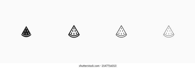 Watermelon slice vector icon. Watermelon fruit vector illustration