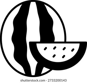 Watermelon Slice Vector Icon Illustration