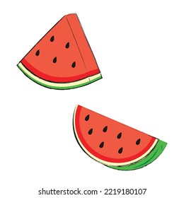 Watermelon slice vector illustration, vector illustration for any design