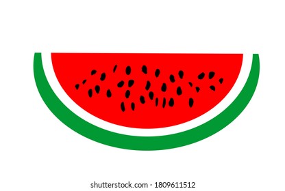 Watermelon Slice Vector Illustration Isolated On Stock Vector (Royalty ...