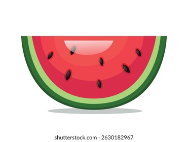 Watermelon slice. Vector illustration isolated on white background.