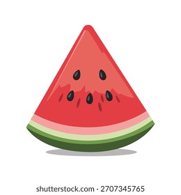 Ilustração do vetor da fatia da melancia isolada no fundo branco