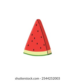 Watermelon Slice Vector Image, Watermelon Fruit Clip Art Image, Watermelon Cartoon Vector Illustration, Fruit Slice Vector.