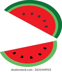 watermelon slice vector isolated background