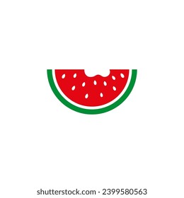 watermelon slice vector logo design. watermelon logo