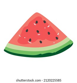 watermelon Slice Vector Set. Watermelon Illustration Fruit Vector Design watermelon slice dense illustration in flat design isolated on white