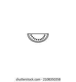 Watermelon slice vector, Summer party related line style icon