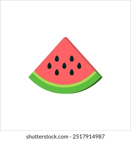 watermelon slice in white background