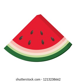 Watermelon sliced fruit isolated