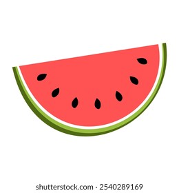 Watermelon sliced on a white background. vector illustration