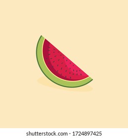 Watermelon sliced ripe icon, vector 