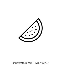 Watermelon sliced thin line icon