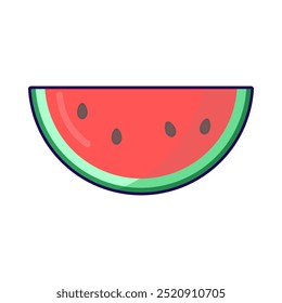 watermelon. sliced ​​watermelon. vector illustration. flat style. fruit theme