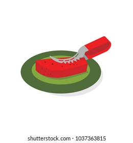 Watermelon Slicer Illustration Step