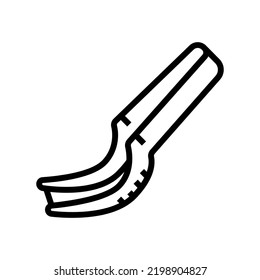 watermelon slicer line icon vector. watermelon slicer sign. isolated contour symbol black illustration