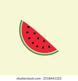 a watermelon slices cut lengthwise