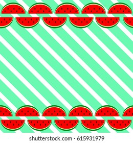 watermelon slices on abstract background