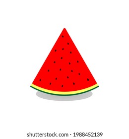 rodajas de sandía. sandía plana simple para un libro de iconos, logotipo y niños