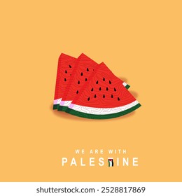 watermelon slices, a symbol of Palestinian resistance against the occupier