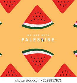 watermelon slices, a symbol of Palestinian resistance against the occupier