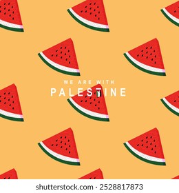 watermelon slices, a symbol of Palestinian resistance against the occupier