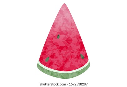 Wassermelone: kleine Schnittgröße, transparenter Aquarell-Stil