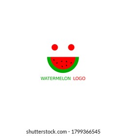 Logo de la sonrisa de la sandía. Logo de la sandía. Logo de la sandía. Logo simple para el negocio de la sandía.