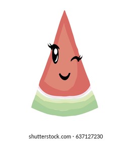 watermelon smile - vector illustration