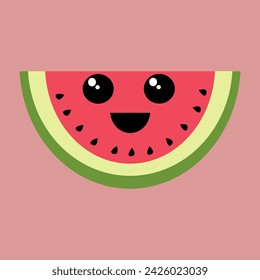 Watermelon Smile Vector Logo Good for Fruit promotion tool etc