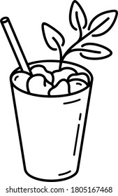 Wassermelonsoda. Vektorsymbol.