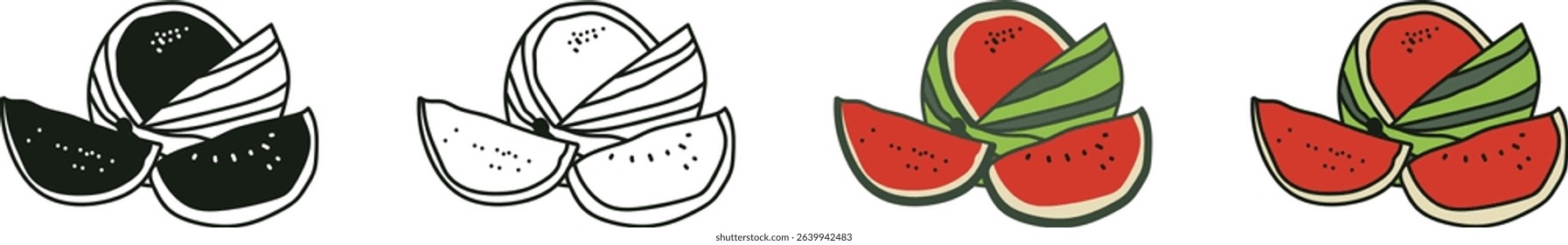 Watermelon Splash: Line, Fill and Flat Icon Pack