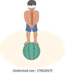 Watermelon Splitting ist ein klassisches Sommerspiel.