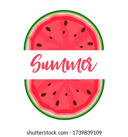 Watermelon Summer Background Vector Illustration EPS10