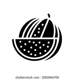 watermelon summer berry glyph icon vector. watermelon summer berry sign. isolated contour symbol black illustration