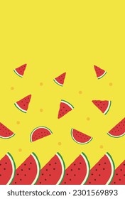 Watermelon summer design, vector illustration eps 8. Flat style.