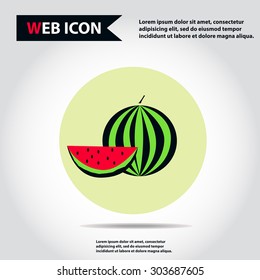 Watermelon, summer fruit, berry, vector,
