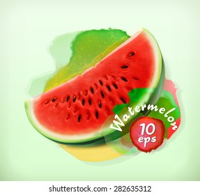 Watermelon, summer fruit, vector illustration